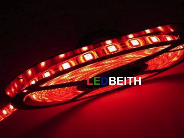 [LBI5050R0043] SMD5050 LED Strip, DC12V, 5m (60 Led / m) - IP65, Red