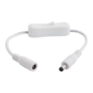 [SLB1051944W] Connection cable DC Jack Female-Male with switch, White