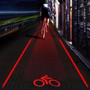 [BICI-LB52] 2 Laser + 5 LED Rear Bike Bicycle Tail Light Beam Safety Warning Red Lamp