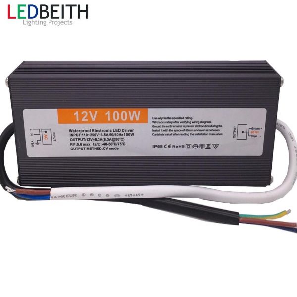 [LB12V8065IP67N] IP67 power supply, DC12V / 100W / 8.3A