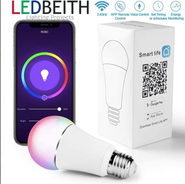 [LB7WRGB16MWIFI] Smart WiFi RGBW LED SPOTLIGHT, compatible with Alexa Google Home IFTTT, E27 7W, 500 LM